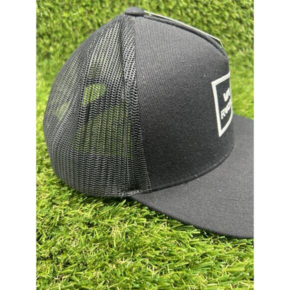 RVCA Men's All The Way Trucker Snapback Hat OSFM Black/White BNWT - Picture 4 of 5